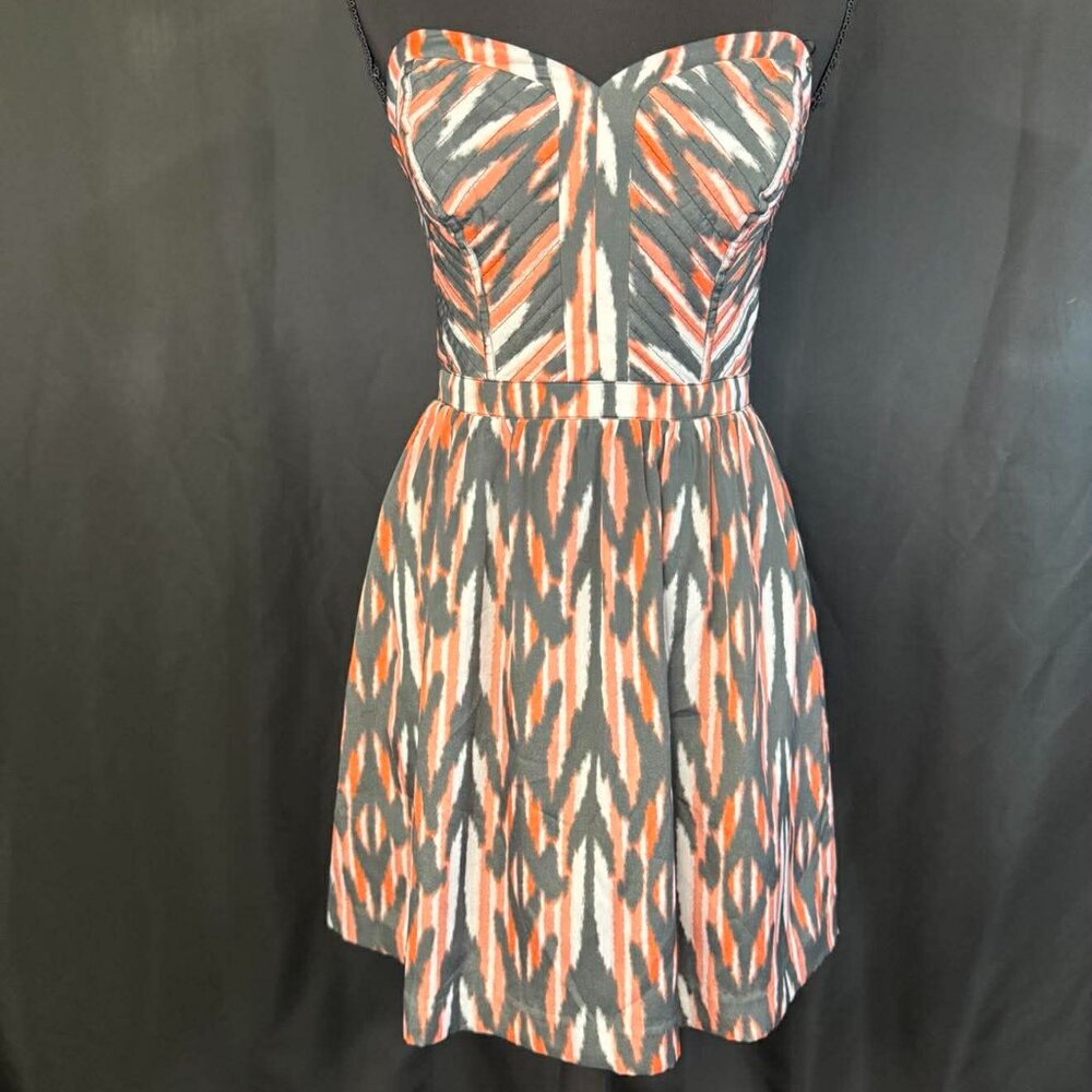 Guess Strapless Ikat Print Dress